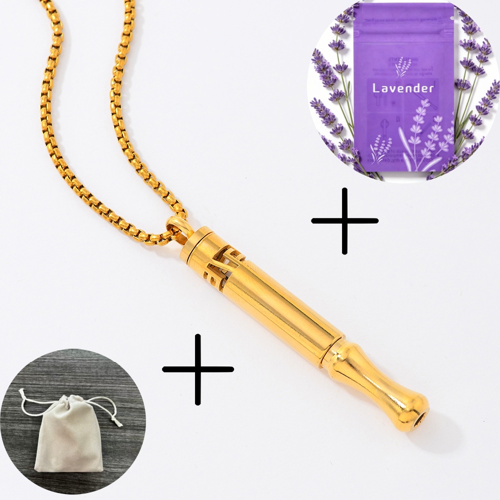 Trendy Geometric Pattern Meditation Necklace with Aromatherapy Pendant